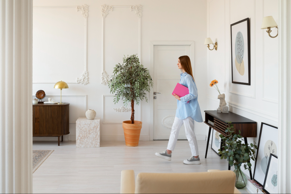 Accessoires déco et textiles pour personnaliser une entrée avec charme